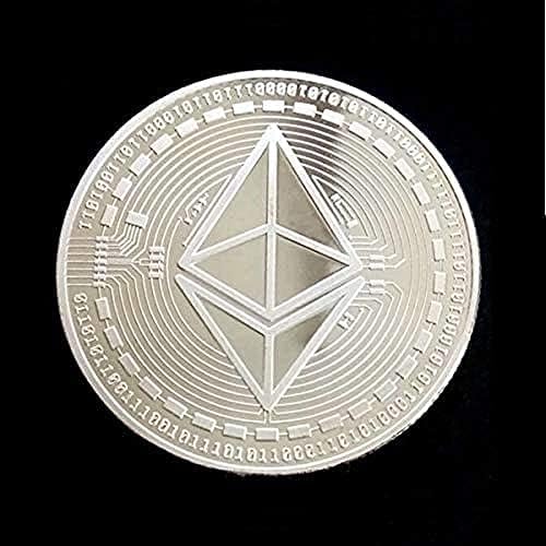 Ethereum Classic | מטבע וירטואלי cryptocurrency | מטבעות אמנות אתגר מצופה כסף | קישוטים של מטבעות זיכרון של ביטקוין קישוטים למלאכה